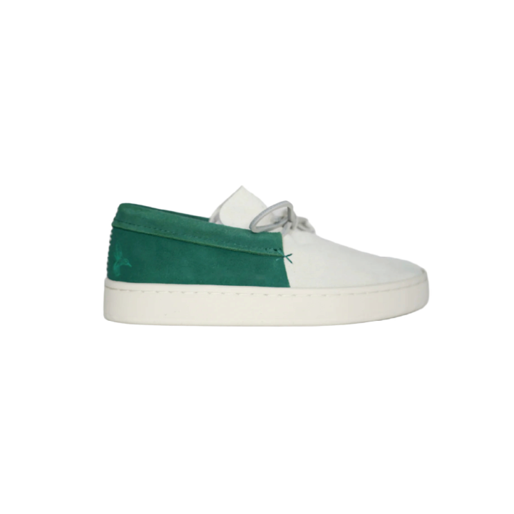 THE GOLDA | EVERGREEN/EGRET SUEDE