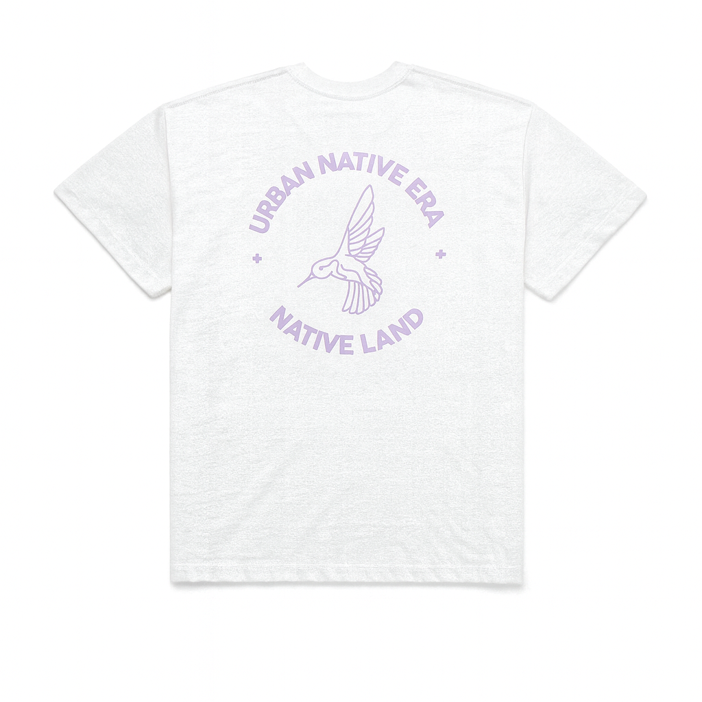 HUMMINGBIRD NATIVE LAND BOX TEE - WHITE
