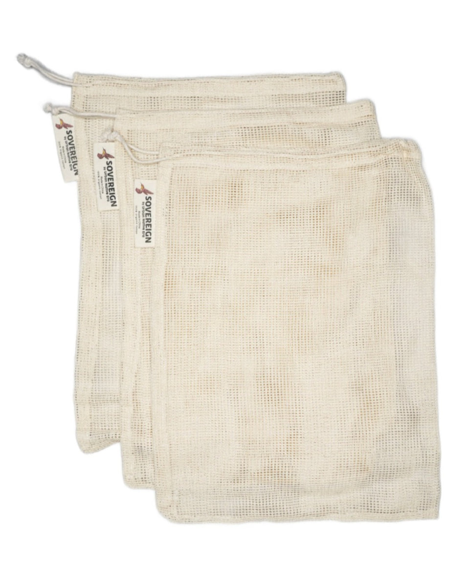 ORGANIC MESH COTTON BAG - SET OF 3