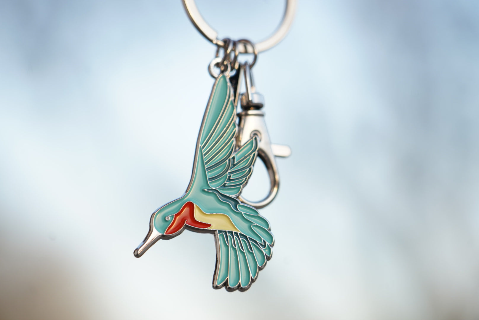 'HUMMINGBIRD' KEY-RING - SILVER