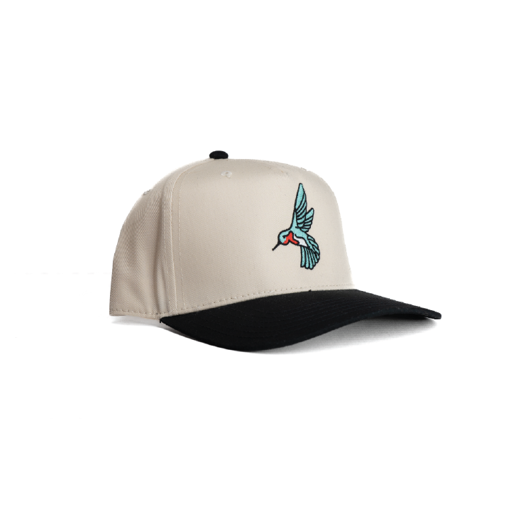 HUMMINGBIRD MID PROFILE CAP — Black and Natural