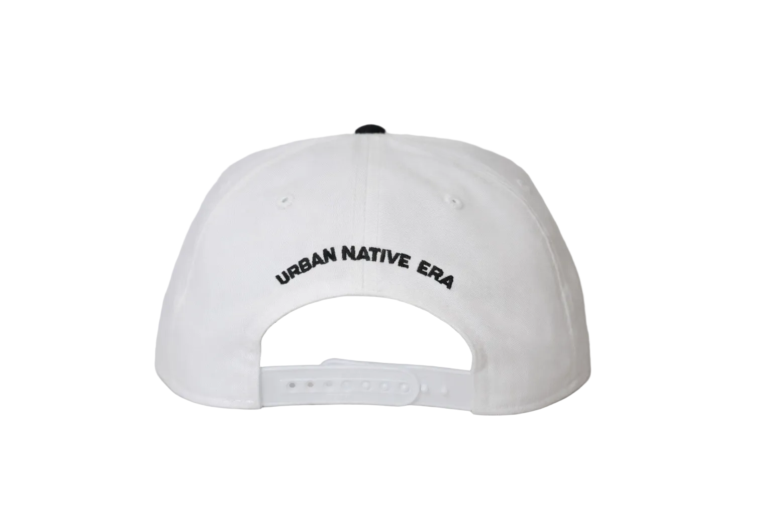 YOU ARE ON NATIVE LAND MID-PROFILE CAP — WHITE & BLACK