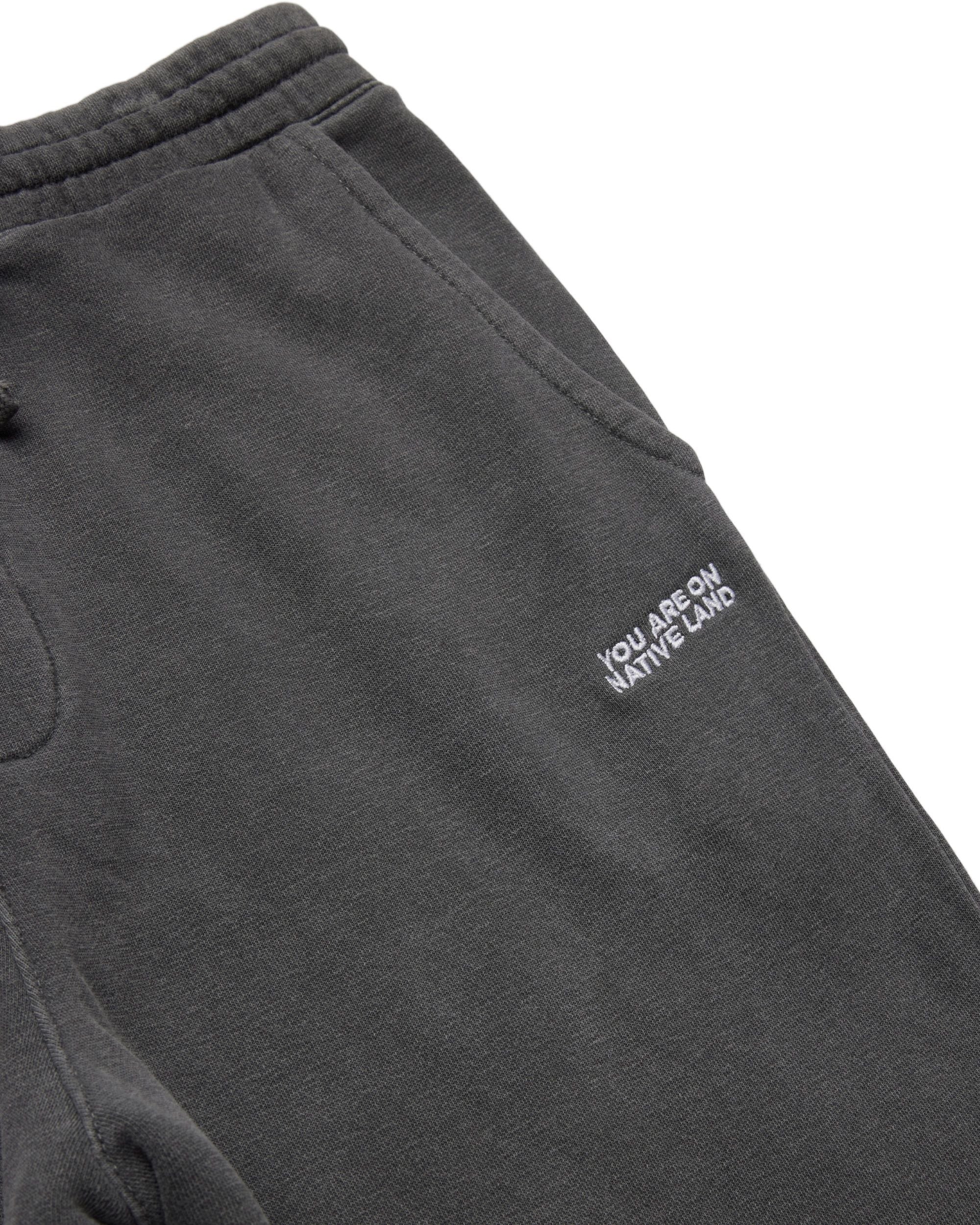 'YOU ARE ON NATIVE LAND' SWEATPANTS - VINTAGE BLACK