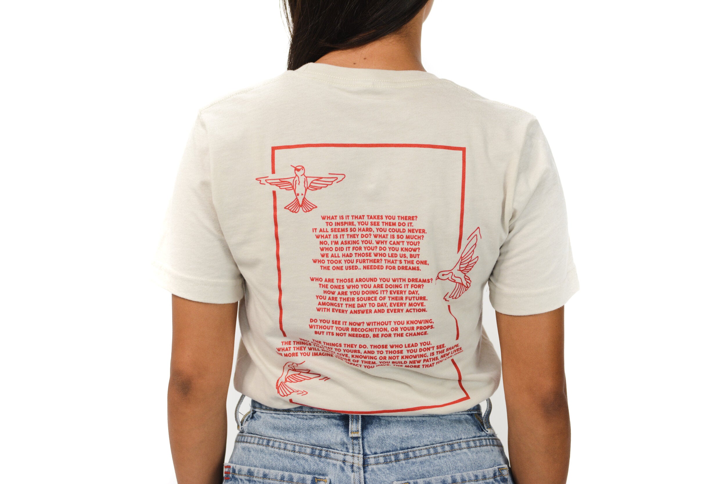HUMMINGBIRD POEM TEE - SAND