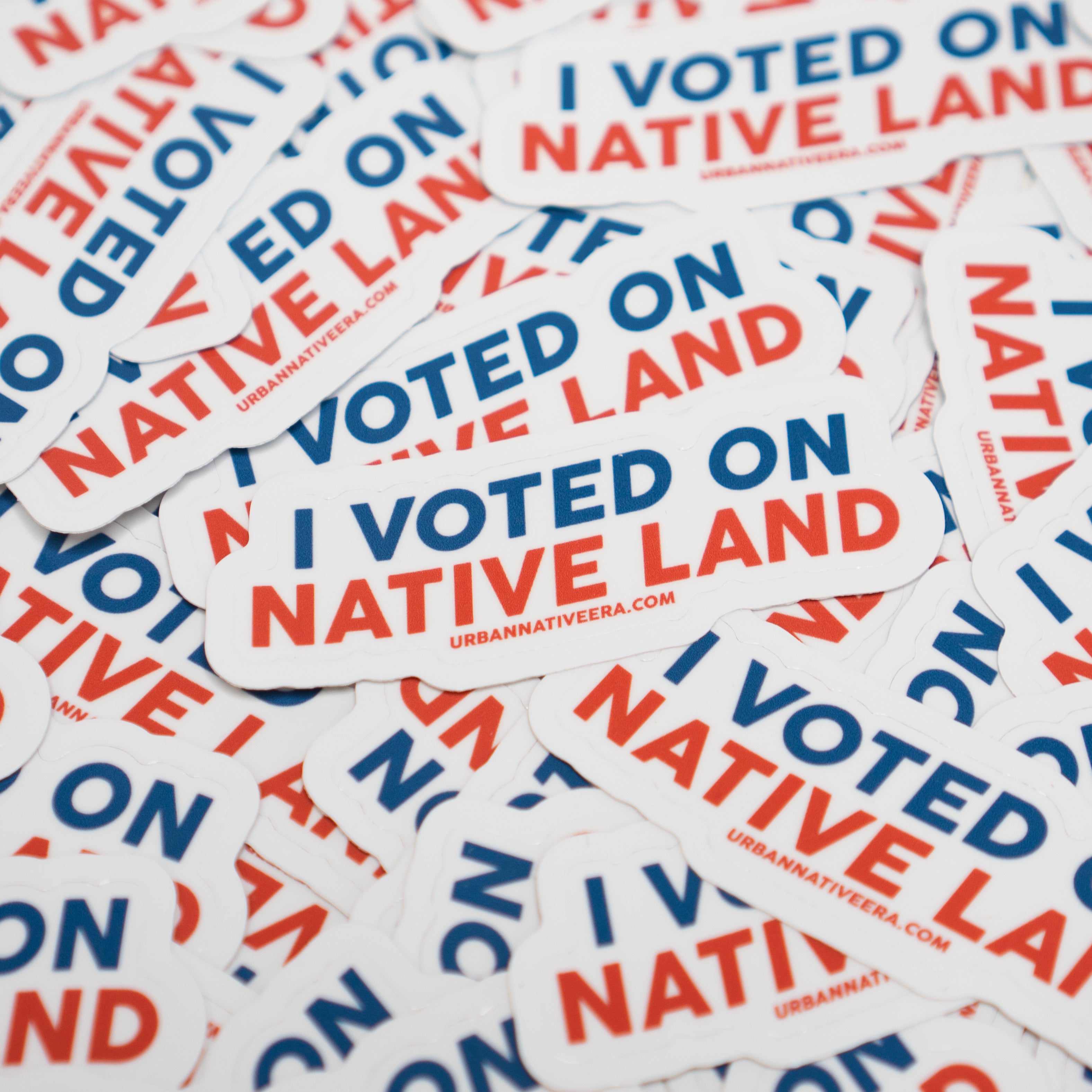 'I VOTED ON NATIVE LAND' STICKER