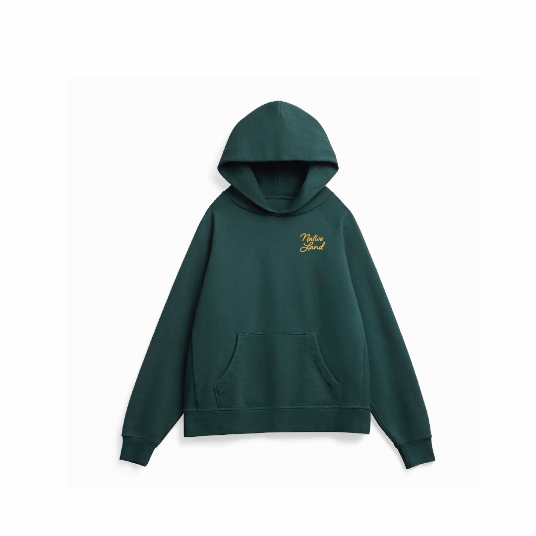 'NATIVE LAND' HEAVYWEIGHT ORGANIC COTTON HOODIE