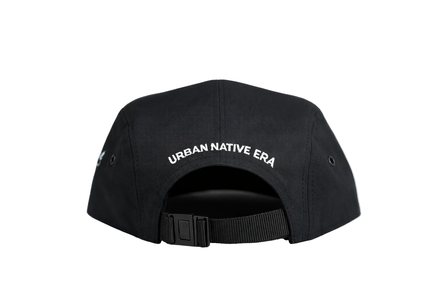 YOU ARE ON NATIVE LAND CAMPER CAP — BLACK