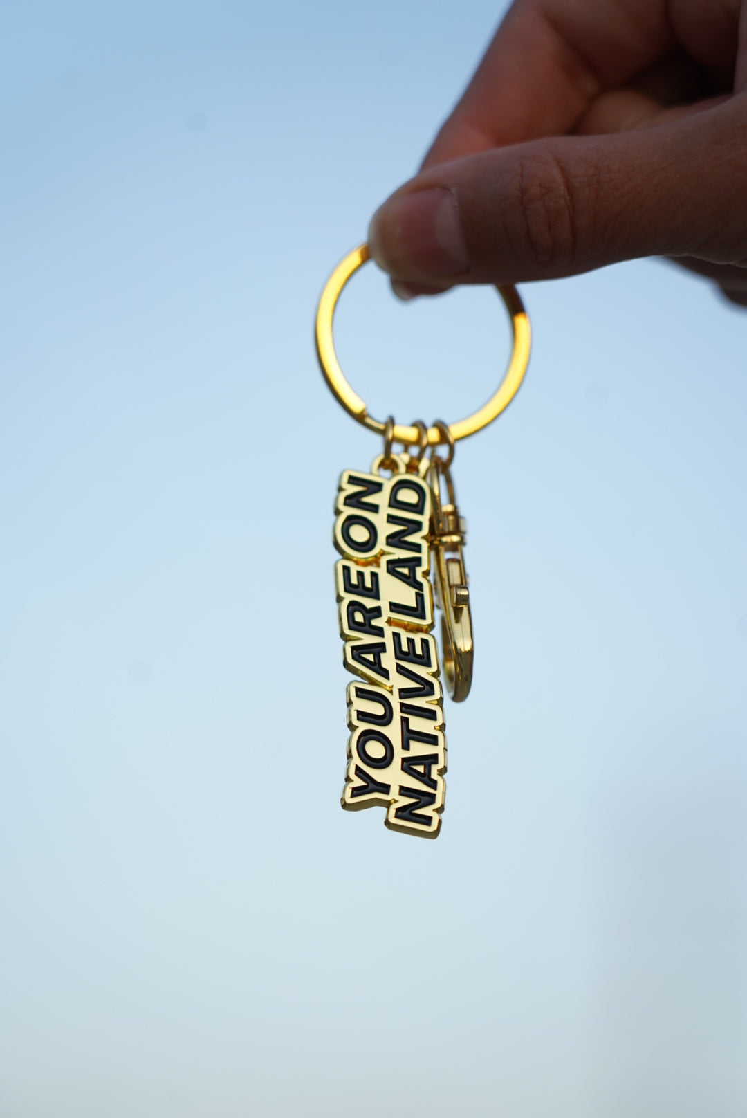'YOU ARE ON NATIVE LAND' KEY-RING