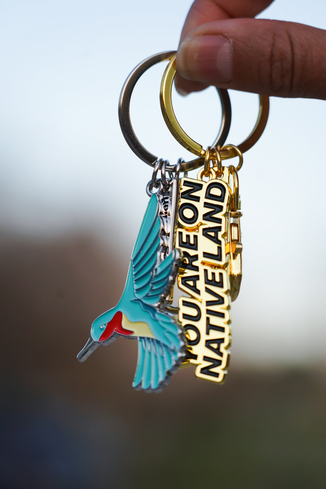 'YOU ARE ON NATIVE LAND' KEY-RING