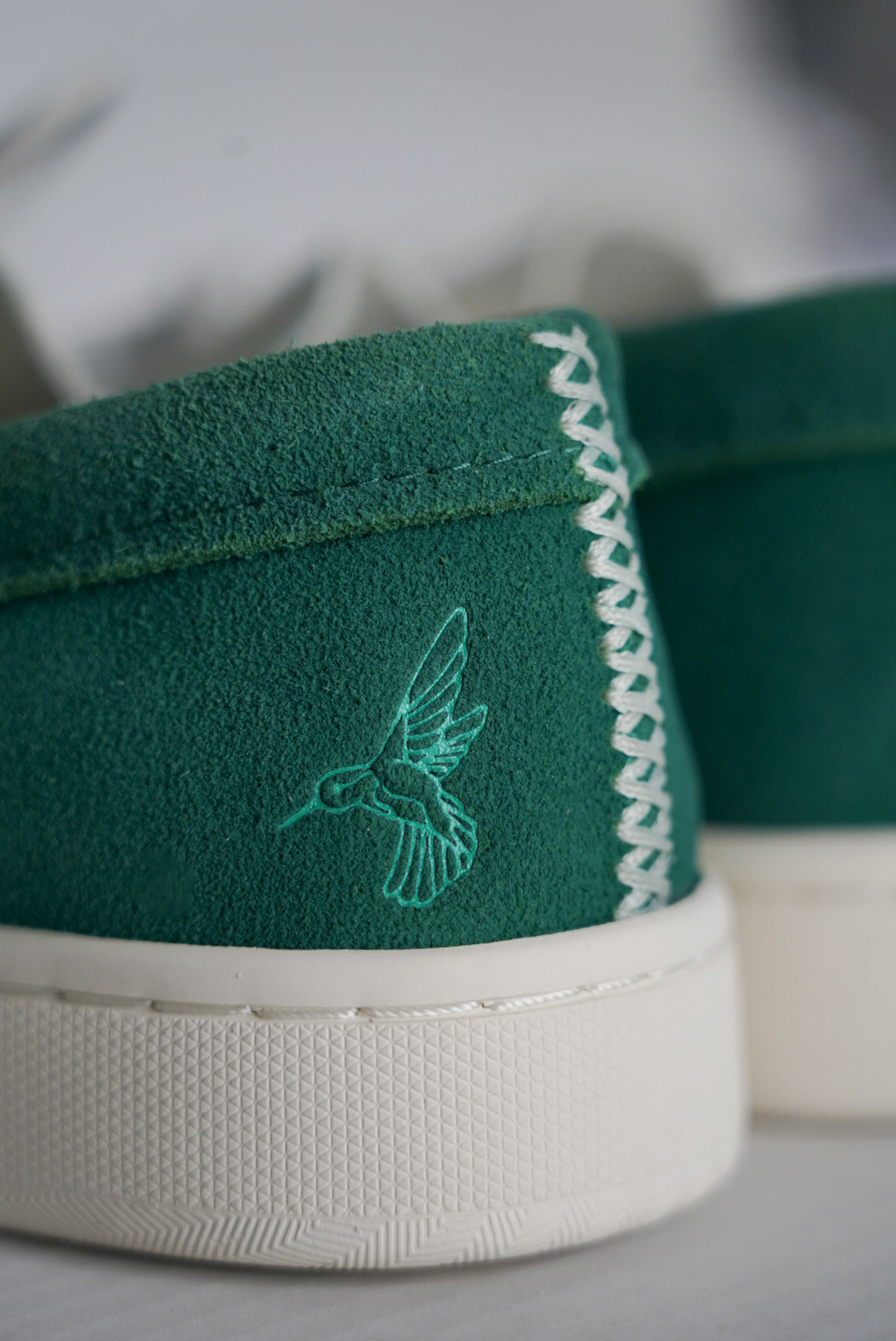 THE GOLDA | EVERGREEN/EGRET SUEDE