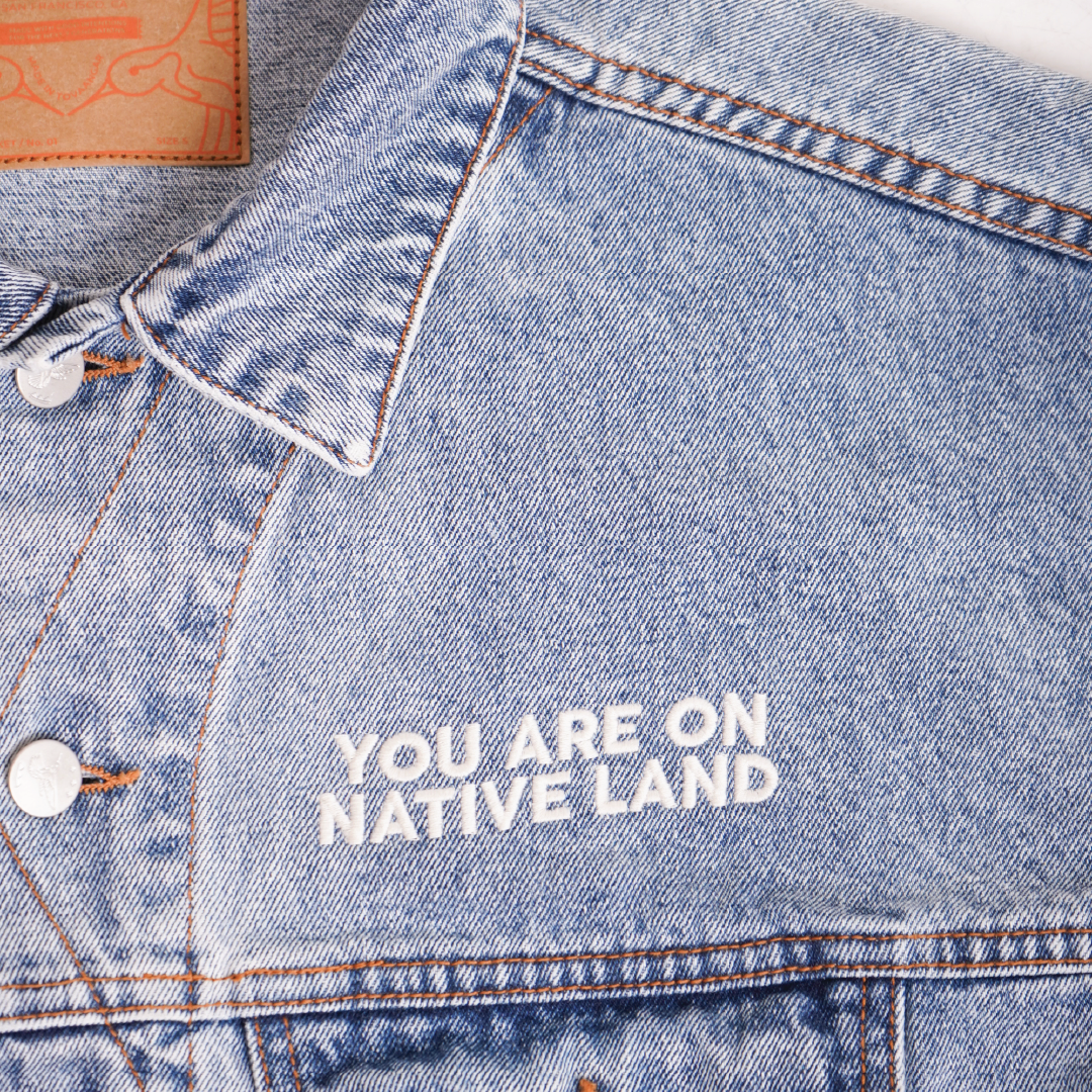 Native Denims You Are On Native Land Vintage Wash Denim Jacket – Urban Native Era