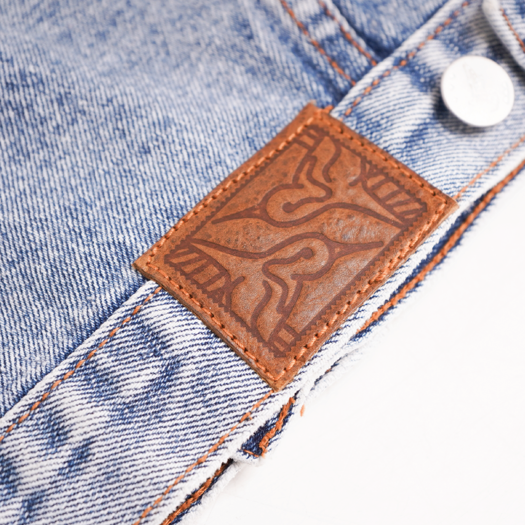 You Are On Native Land Vintage Wash Denim Jacket