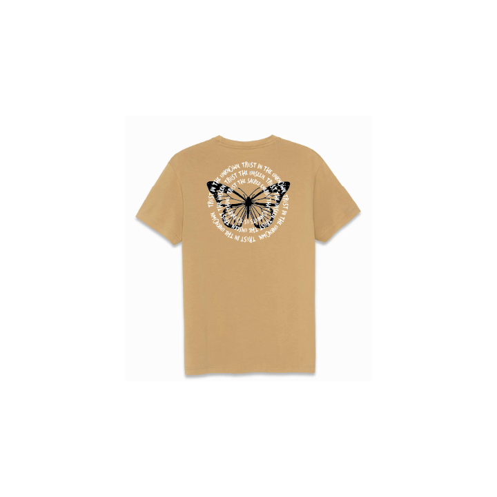 'SACRED LESSONS' BUTTERFLY SUPIMA COTTON TEE