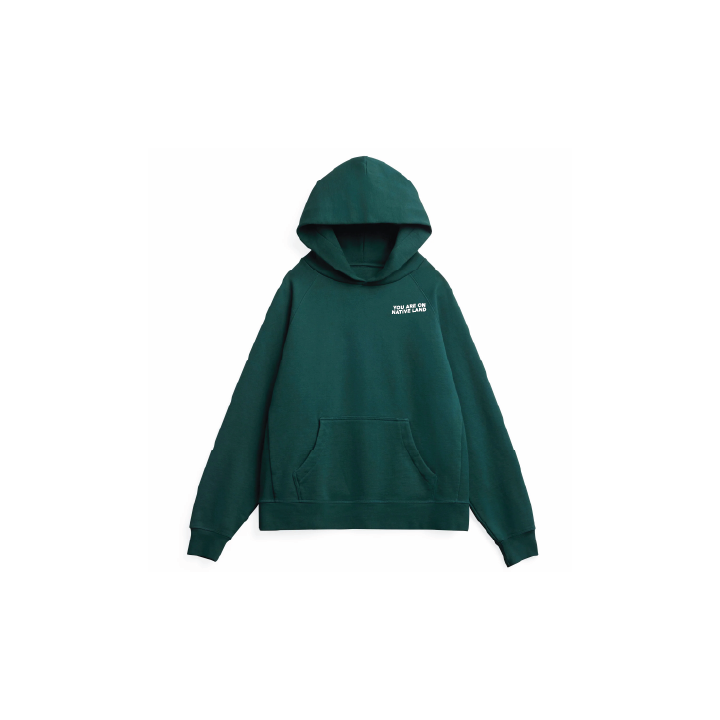 'YOU ARE ON NATIVE LAND' HEAVYWEIGHT ORGANIC COTTON HOODIE