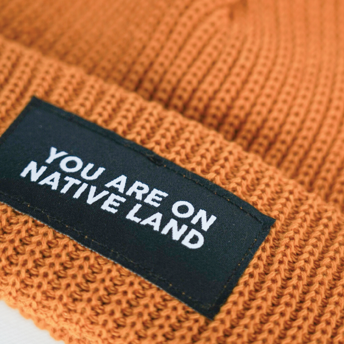 You Are On Native Land Cotton Ribbed Beanie