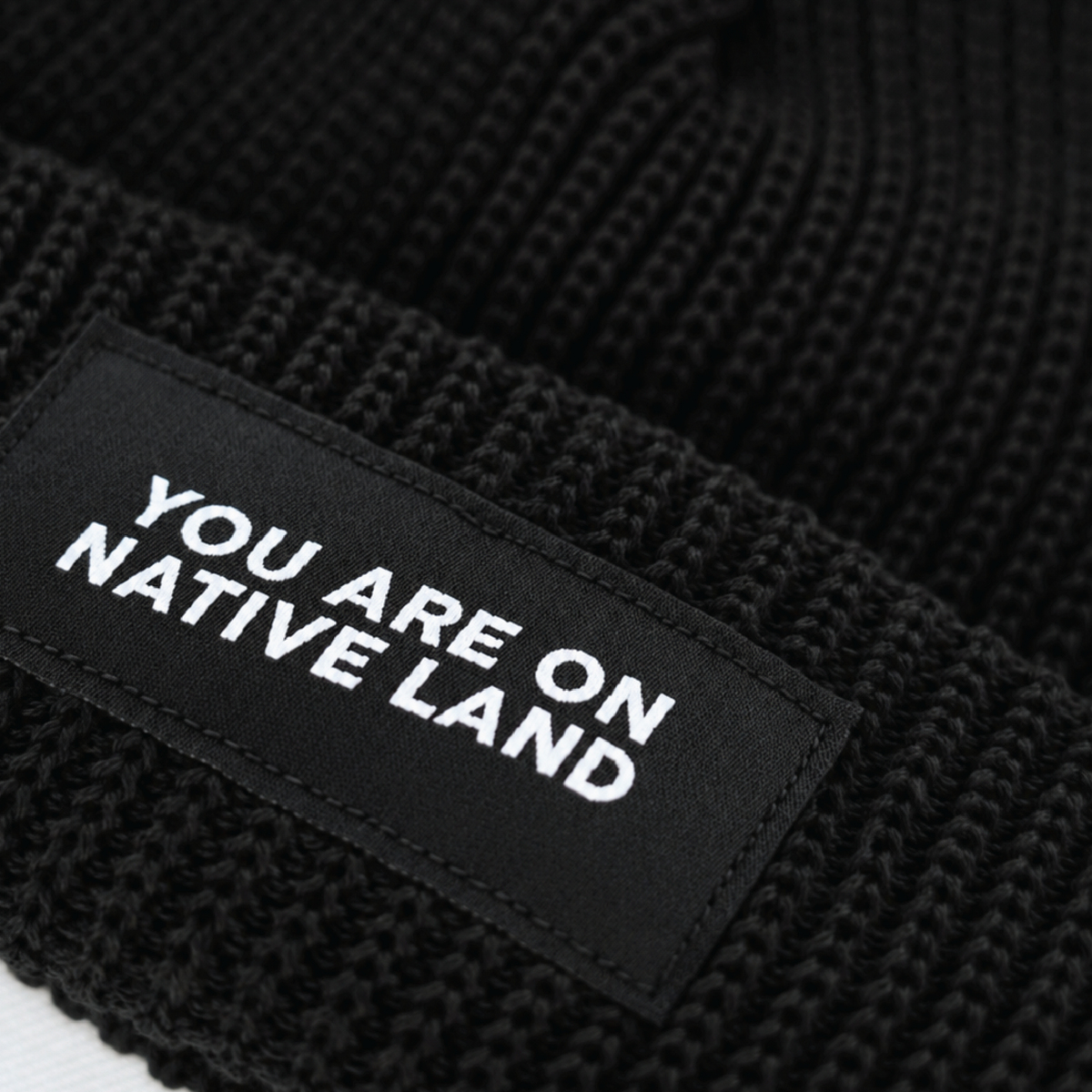 You Are On Native Land Cotton Ribbed Beanie
