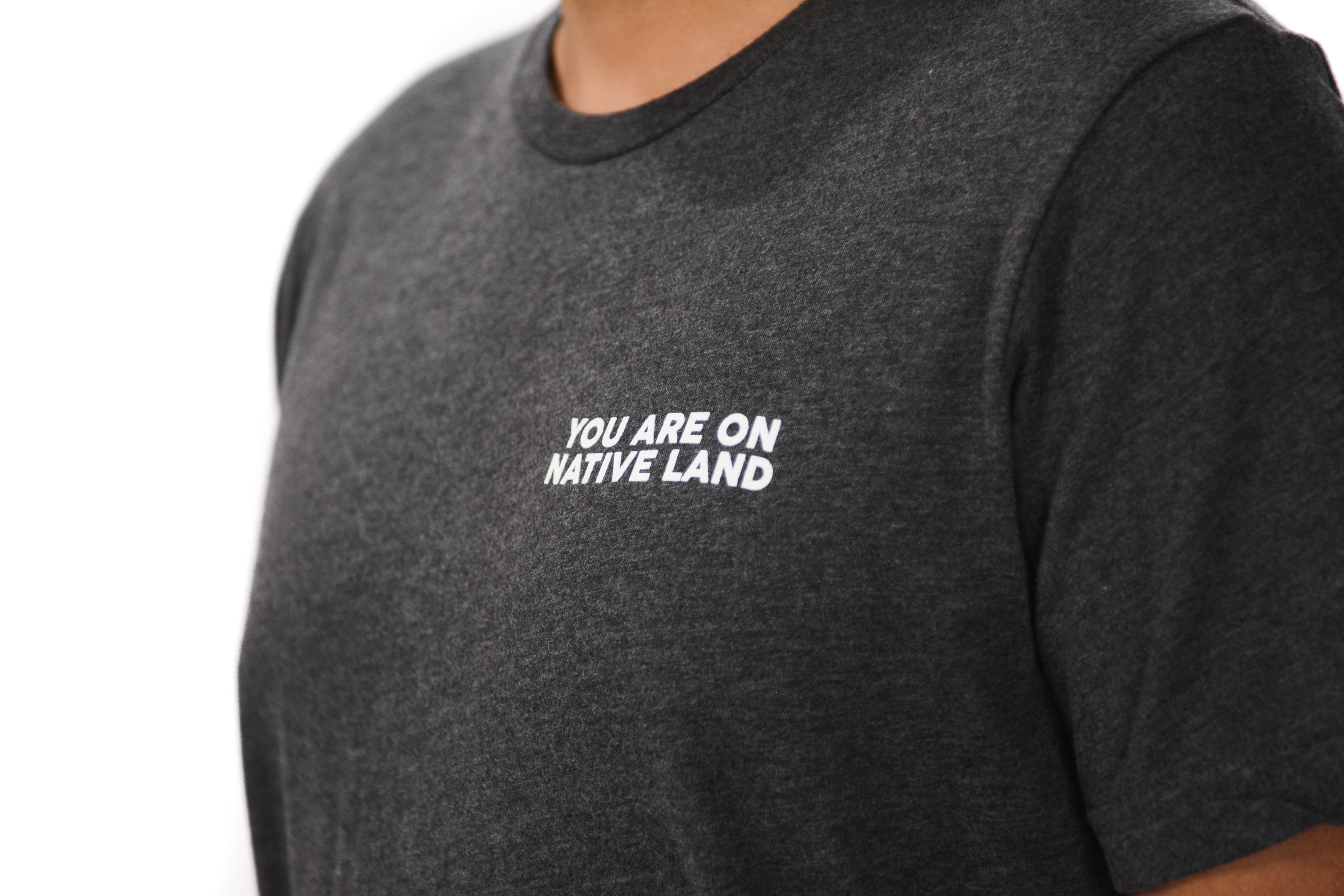 'YOU ARE ON NATIVE LAND' UNISEX TEE - ASH