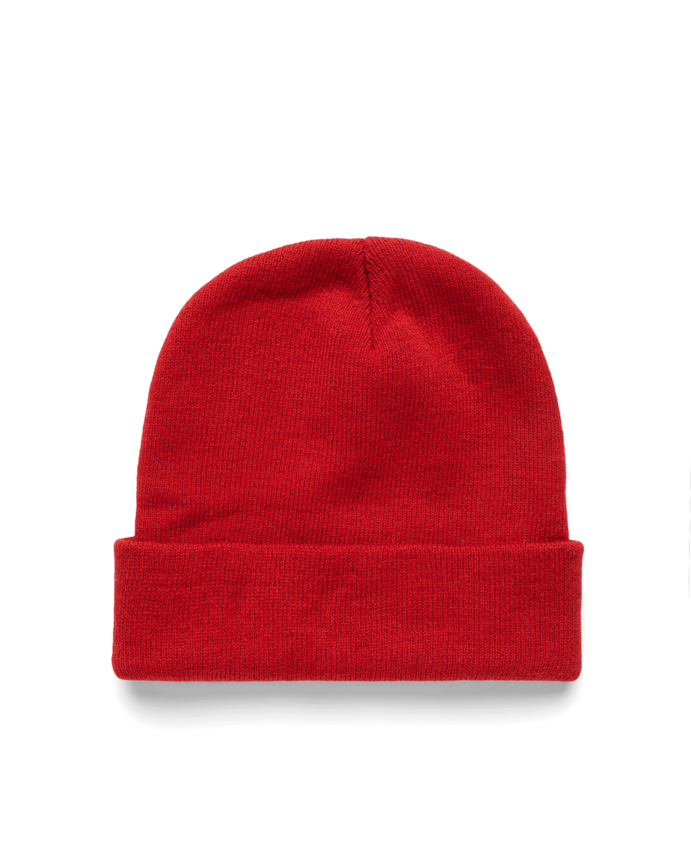 KNIT CUFFED BEANIE | HUMMINGBIRD EMBROIDERED | ARTISANAL RED