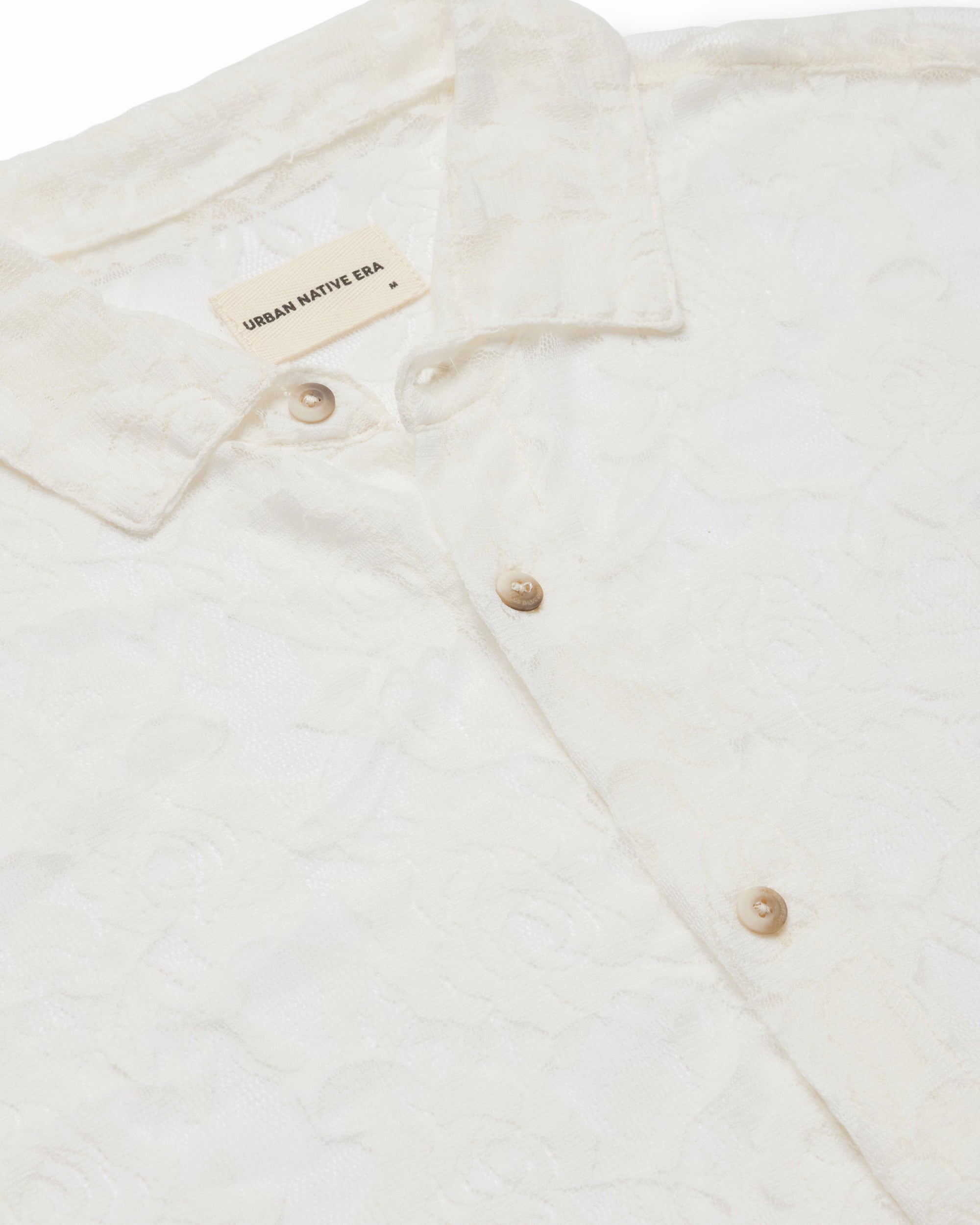 FLORAL LACE SHIRT - WHITE