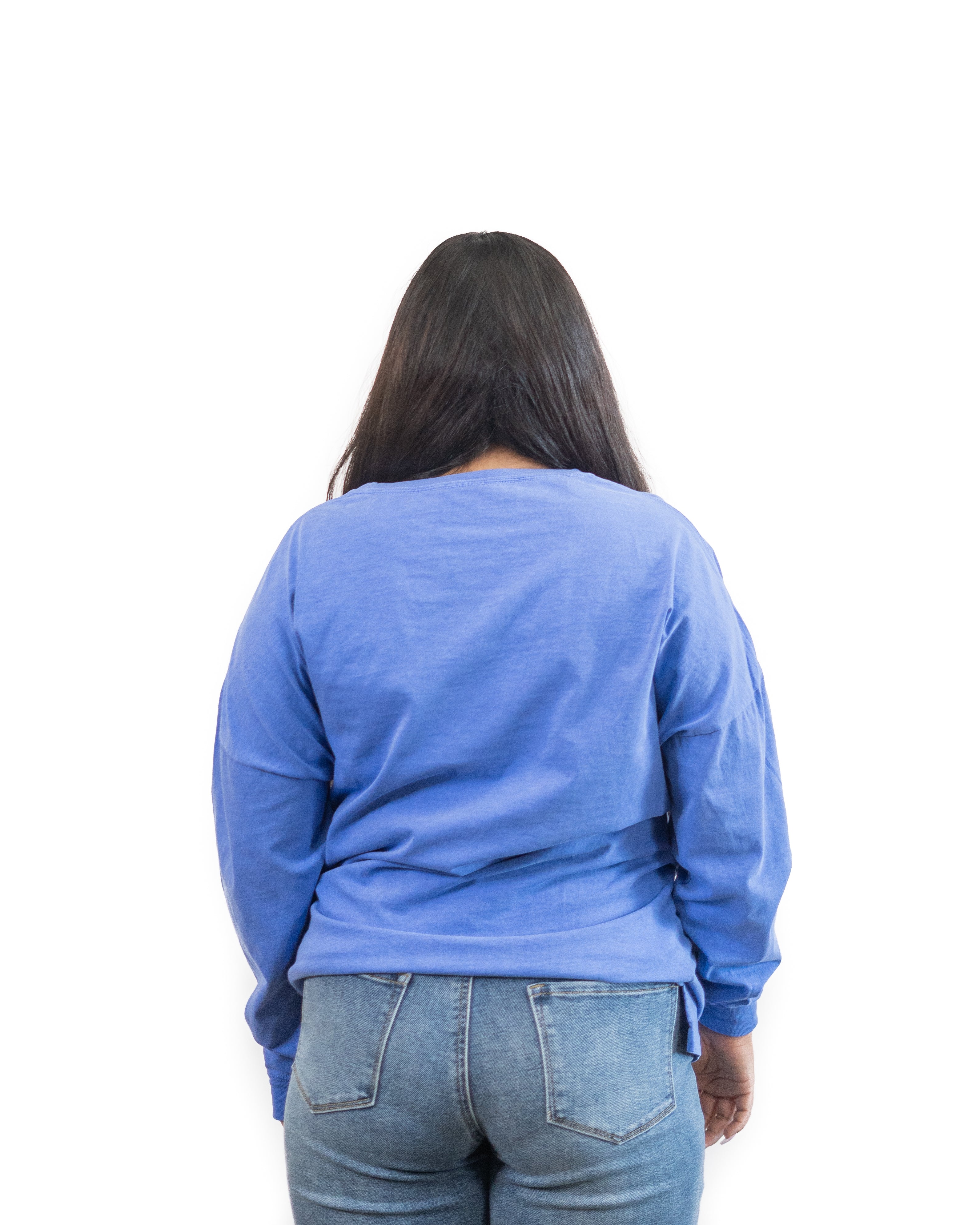'YOU ARE ON NATIVE LAND' DROP SHOULDER LONG SLEEVE - INDIGO
