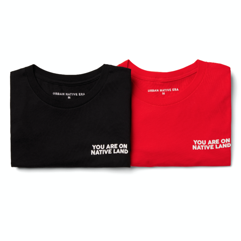 'YOU ARE ON NATIVE LAND' EVERYDAY TEE - BLACK