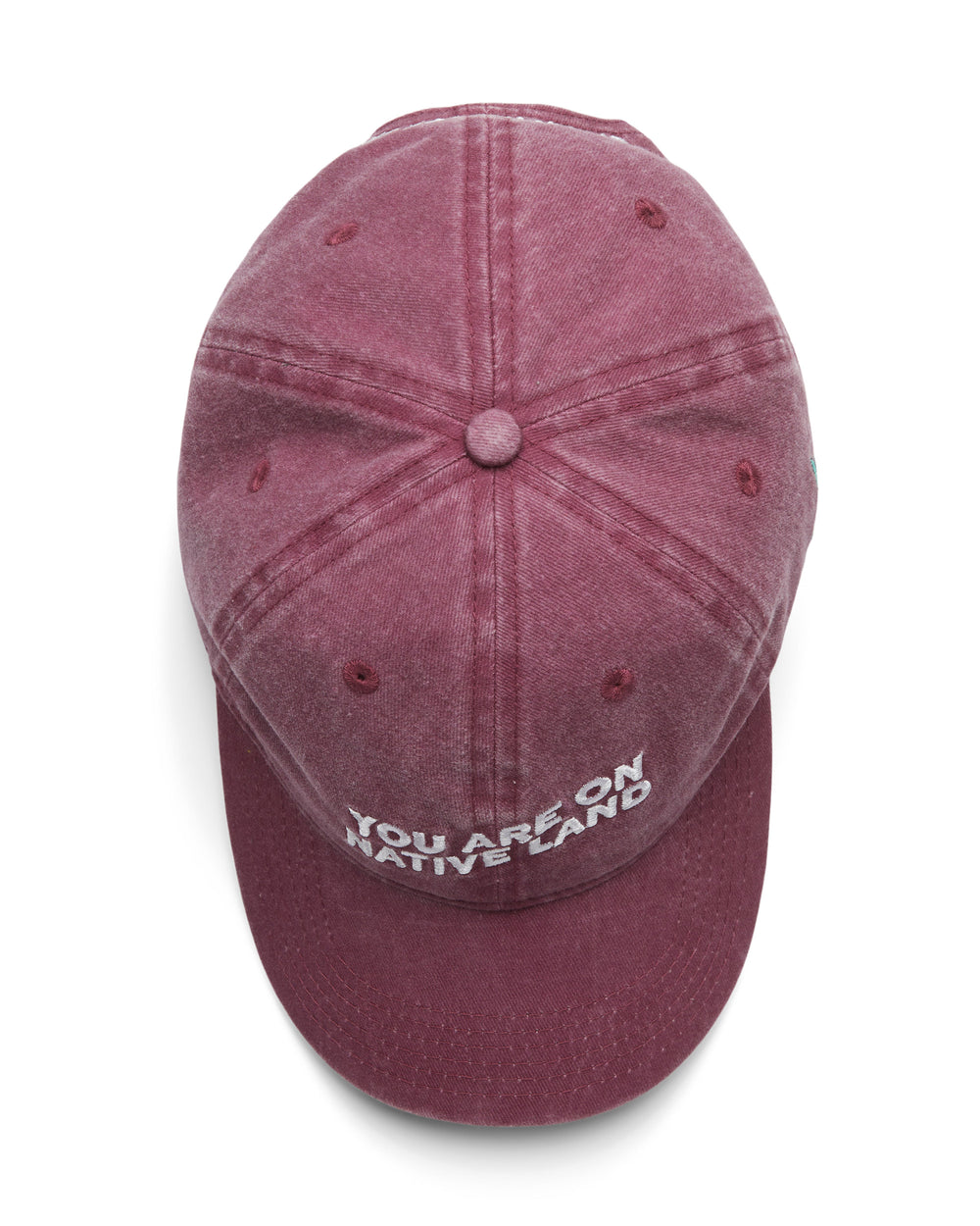 'YOU ARE ON NATIVE LAND DAD CAP - MAROON