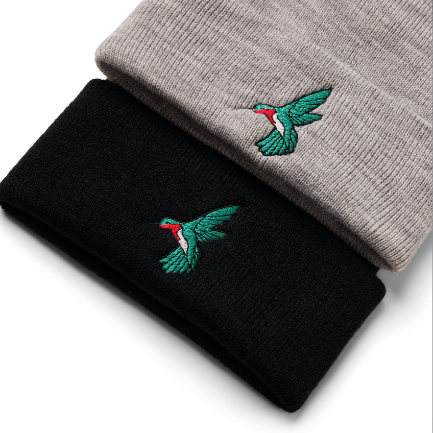 HUMMINGBIRD BEANIE - GRAY